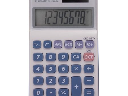 8 Digit Handheld Calculator with Last Call Answer Function (EL-240SAB) For Sale