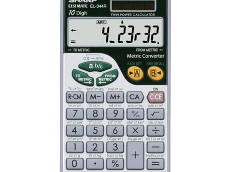 10 Digit Handheld Calculation with Metric Conversion Function (EL-344RB) Sale