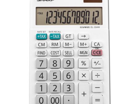 12 Digit Professional Large Desktop Calculator with Kick Stand Display (EL-334WB) Online