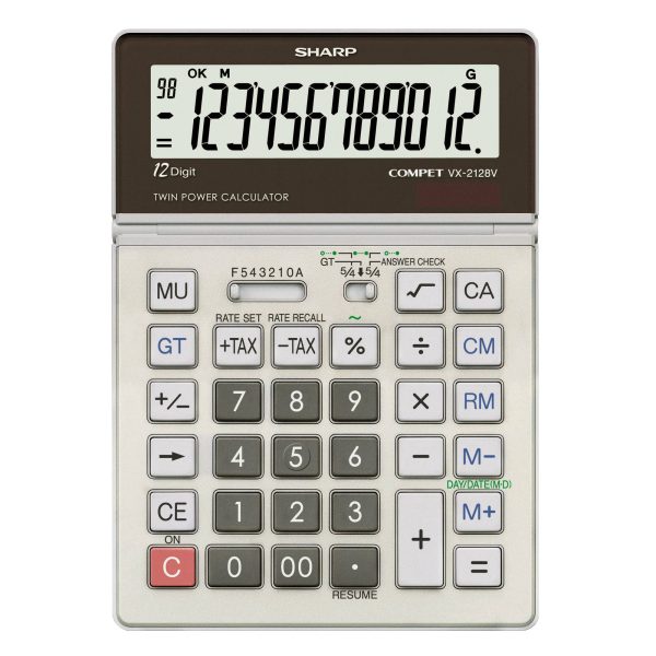 12 Digit Commercial Desktop Calculator (VX-2128V) Online now