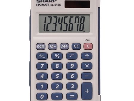 8 Digit Pocket Calculator with Hinged Hard Cover (EL-243SB) Sale