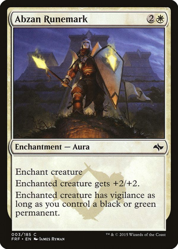 Abzan Runemark [Fate Reforged] Hot on Sale